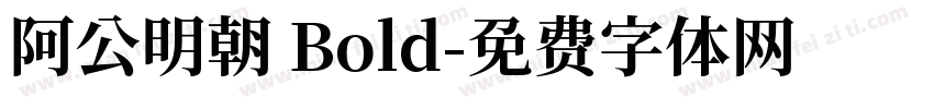 阿公明朝 Bold字体转换